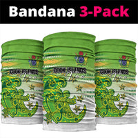 Cook Islands Va'a Race Neck Gaiter Te Tatau Tattoos Sporty Style Green-White Color - Polynesian Pride