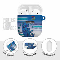 Cook Islands Va'a Race AirPods Case Te Tatau Tattoos Sporty Style Light Blue Color - Polynesian Pride
