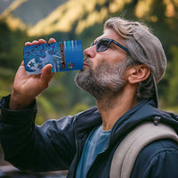 Personalised Cook Islands Va'a Race 4 in 1 Can Cooler Tumbler Te Tatau Tattoos Sporty Style Light Blue Color - Polynesian Pride