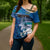 Personalised Cook Islands Va'a Race Cross Shoulder Shirt Te Tatau Tattoos Sporty Style Light Blue Color - Polynesian Pride