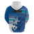 Personalised Cook Islands Va'a Race Hoodie Te Tatau Tattoos Sporty Style Light Blue Color - Polynesian Pride