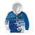 Personalised Cook Islands Va'a Race Kid Hoodie Te Tatau Tattoos Sporty Style Light Blue Color - Polynesian Pride