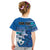 Personalised Cook Islands Va'a Race Kid T Shirt Te Tatau Tattoos Sporty Style Light Blue Color - Polynesian Pride