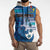 Personalised Cook Islands Va'a Race Sleeveless Hoodie Te Tatau Tattoos Sporty Style Light Blue Color - Polynesian Pride