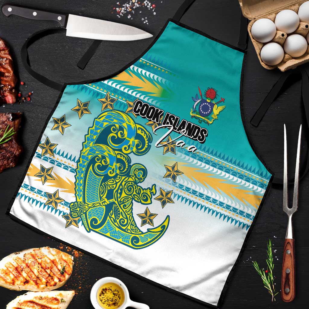 Cook Islands Va'a Race Apron Te Tatau Tattoos Sporty Style Turquoise Color - Polynesian Pride