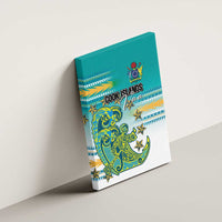 Cook Islands Va'a Race Canvas Wall Art Te Tatau Tattoos Sporty Style Turquoise Color - Polynesian Pride