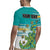 Personalised Cook Islands Va'a Race Rugby Jersey Te Tatau Tattoos Sporty Style Turquoise Color - Polynesian Pride