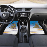 Personalised Cook Islands Va'a Race Car Mats Te Tatau Tattoos Sporty Style Glory Blue Color - Polynesian Pride