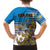 Personalised Cook Islands Va'a Race Family Matching Puletasi and Hawaiian Shirt Te Tatau Tattoos Sporty Style Glory Blue Color - Polynesian Pride