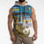 Personalised Cook Islands Va'a Race Sleeveless Zip Hoodie Te Tatau Tattoos Sporty Style Glory Blue Color - Polynesian Pride