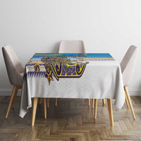 Cook Islands Va'a Race Tablecloth Te Tatau Tattoos Sporty Style Glory Blue Color - Polynesian Pride