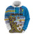 Personalised Cook Islands Va'a Race Zip Hoodie Te Tatau Tattoos Sporty Style Glory Blue Color - Polynesian Pride