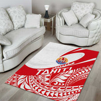 Tahiti Va'a Race Area Rug Polynesian Tattoos Sporty Style - Polynesian Pride
