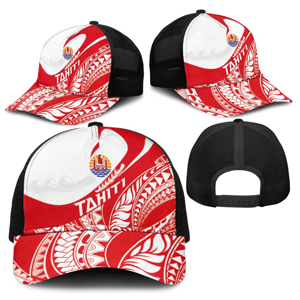 Tahiti Va'a Race Baseball Net Cap Polynesian Tattoos Sporty Style - Polynesian Pride