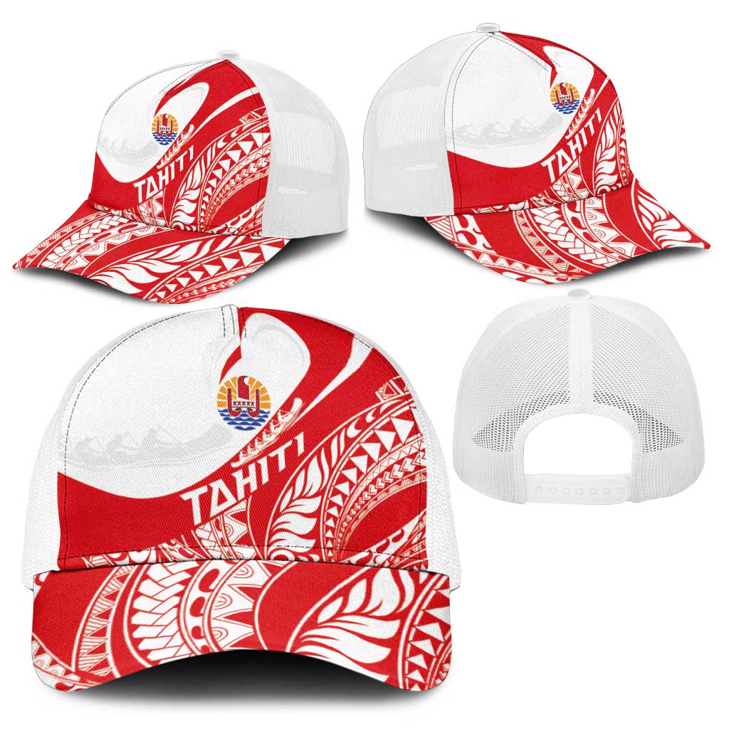 Tahiti Va'a Race Baseball Net Cap Polynesian Tattoos Sporty Style - Polynesian Pride