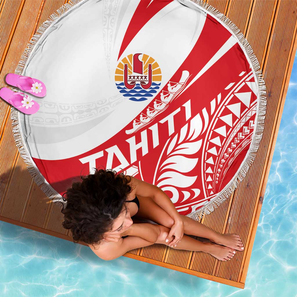 Tahiti Va'a Race Beach Blanket Polynesian Tattoos Sporty Style - Polynesian Pride