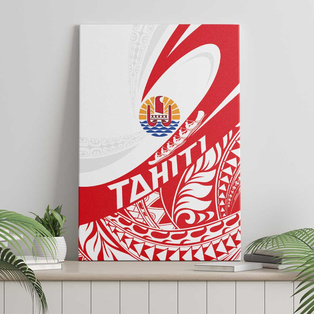 Tahiti Va'a Race Canvas Wall Art Polynesian Tattoos Sporty Style - Polynesian Pride