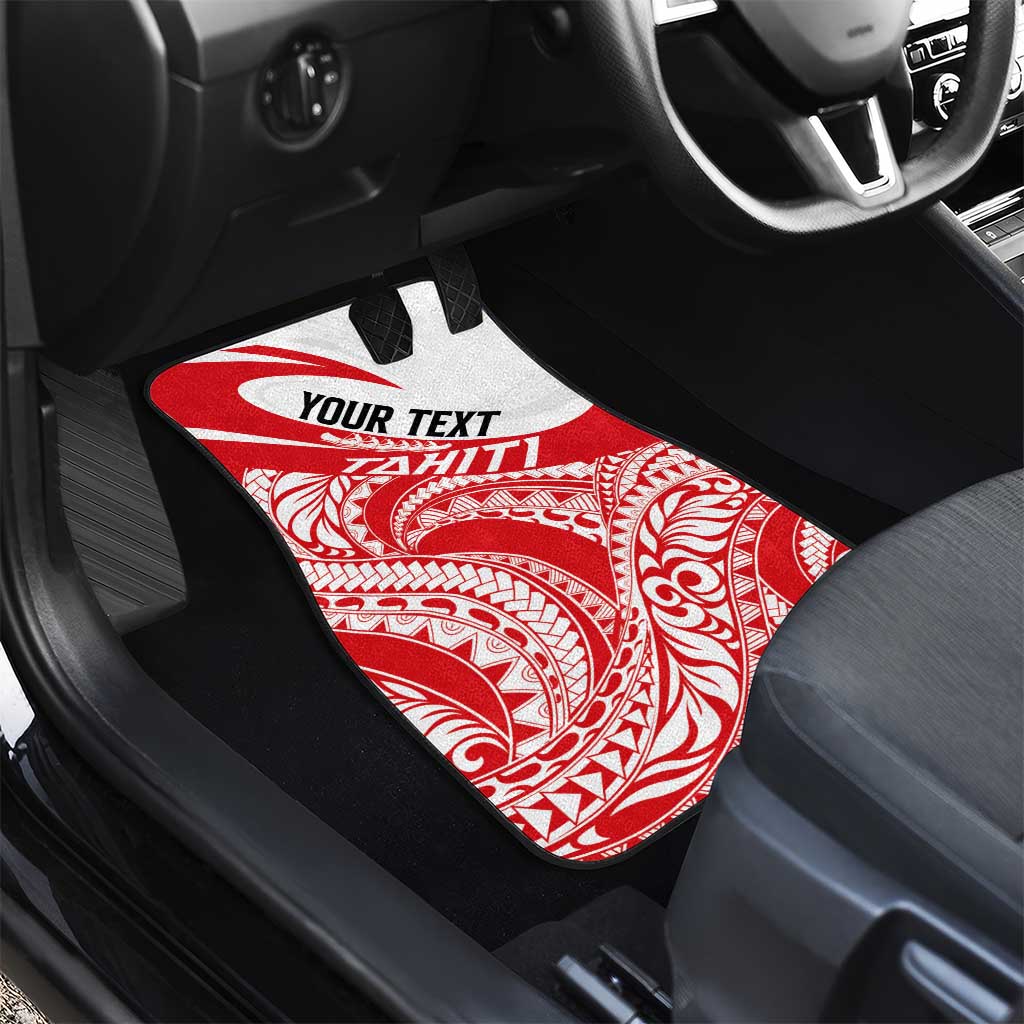 Personalised Tahiti Va'a Race Car Mats Polynesian Tattoos Sporty Style - Polynesian Pride