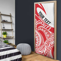 Personalised Tahiti Va'a Race Door Cover Polynesian Tattoos Sporty Style - Polynesian Pride