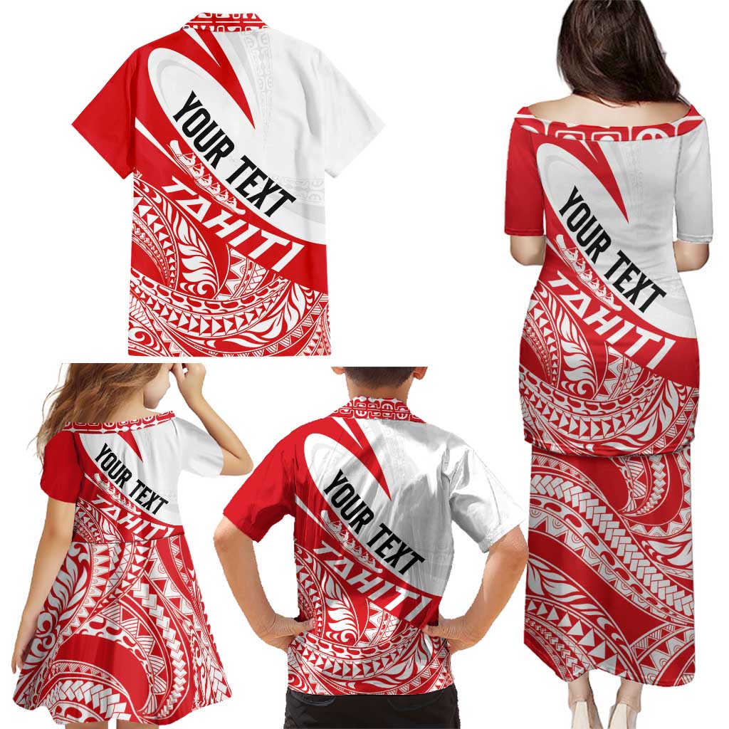 Personalised Tahiti Va'a Race Family Matching Puletasi and Hawaiian Shirt Polynesian Tattoos Sporty Style - Polynesian Pride