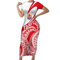 Personalised Tahiti Va'a Race Family Matching Short Sleeve Bodycon Dress and Hawaiian Shirt Polynesian Tattoos Sporty Style - Polynesian Pride