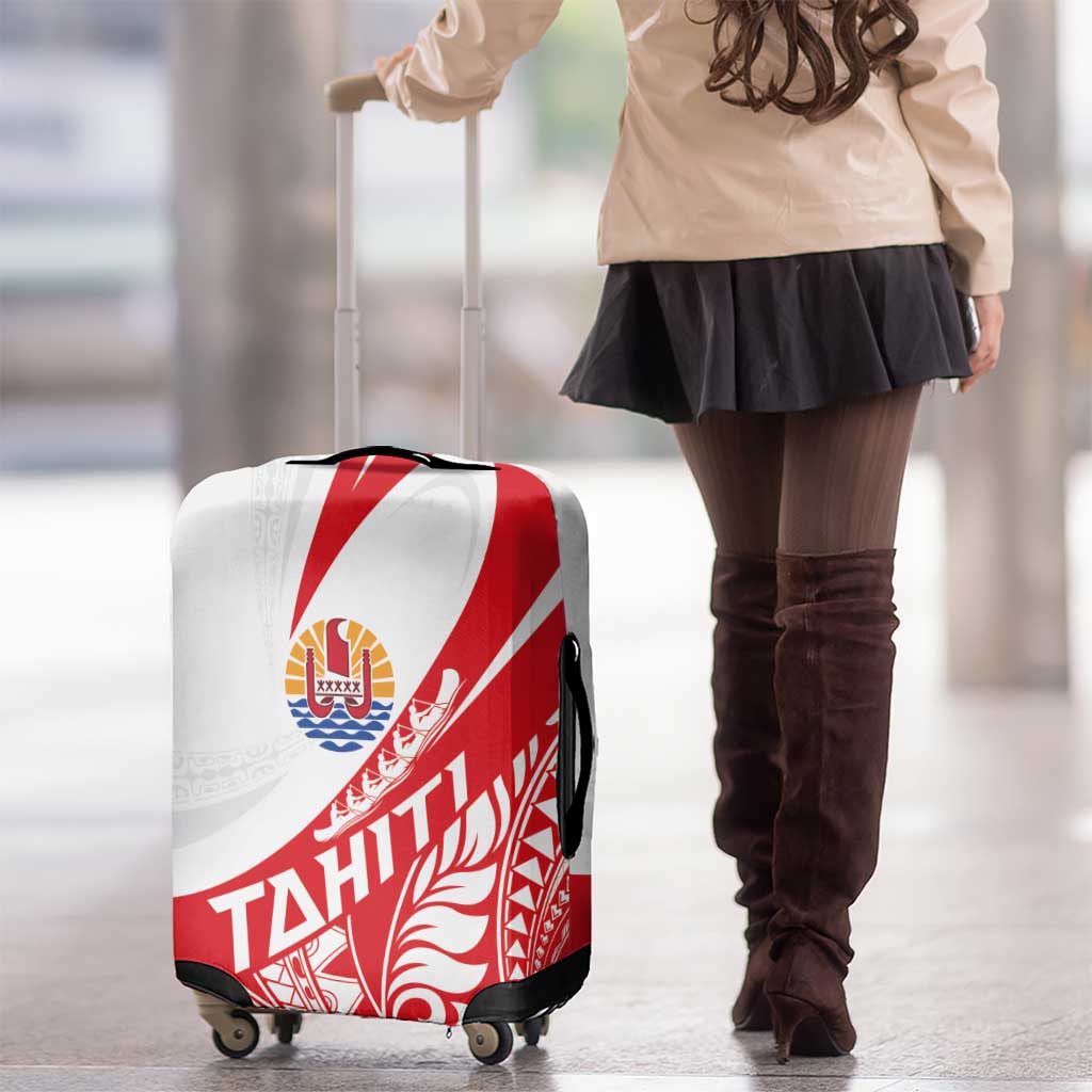 Tahiti Va'a Race Luggage Cover Polynesian Tattoos Sporty Style - Polynesian Pride