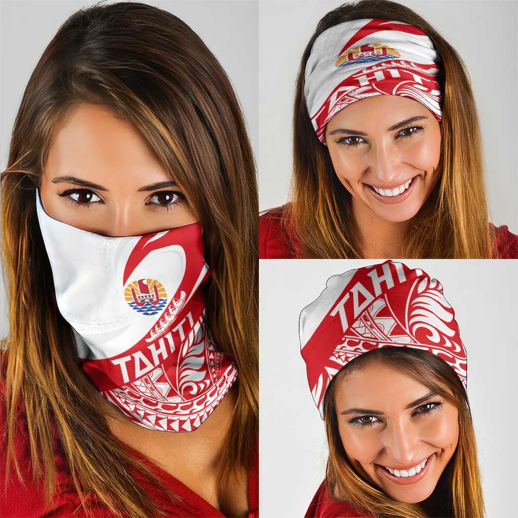 Tahiti Va'a Race Neck Gaiter Polynesian Tattoos Sporty Style - Polynesian Pride
