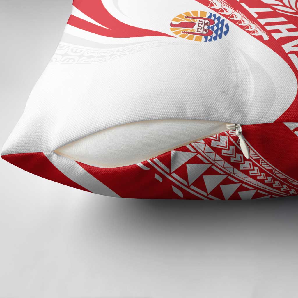 Tahiti Va'a Race Pillow Cover Polynesian Tattoos Sporty Style - Polynesian Pride