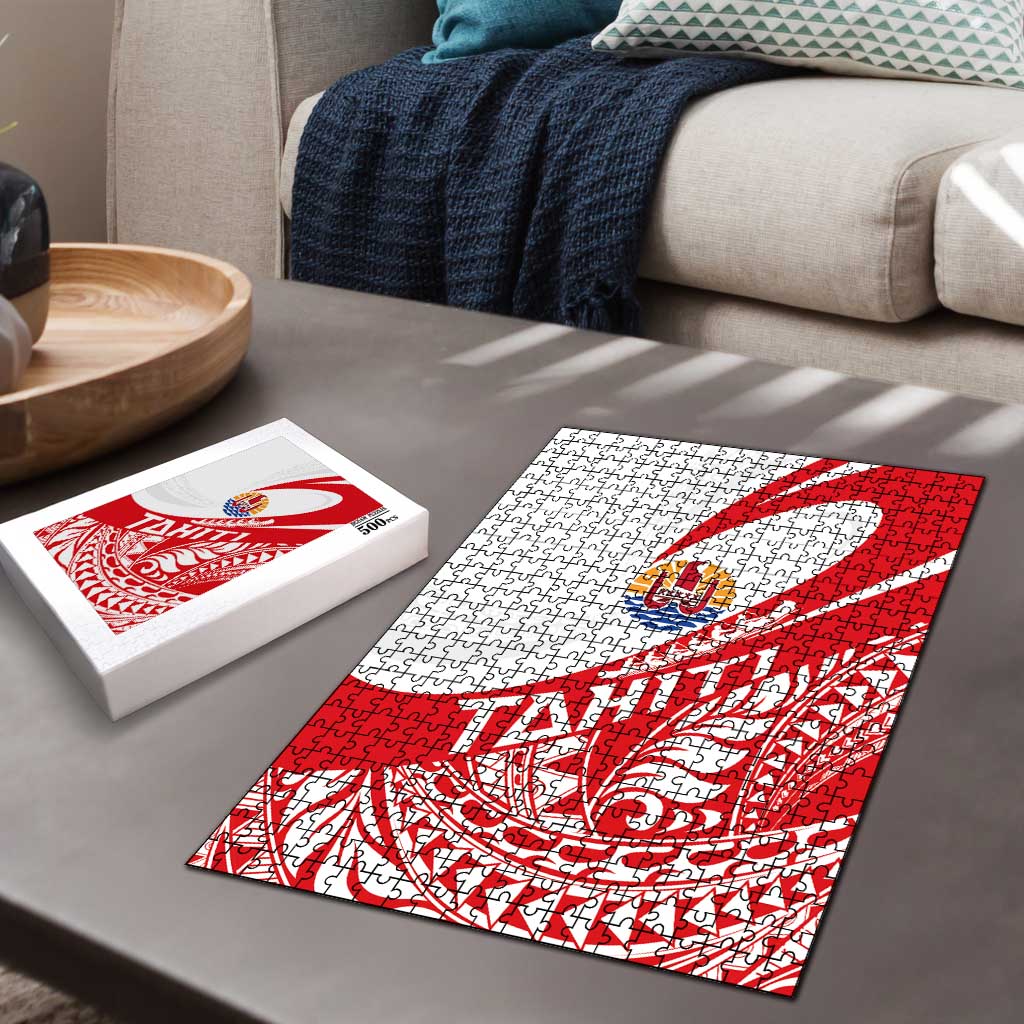 Tahiti Va'a Race Puzzle Polynesian Tattoos Sporty Style - Polynesian Pride