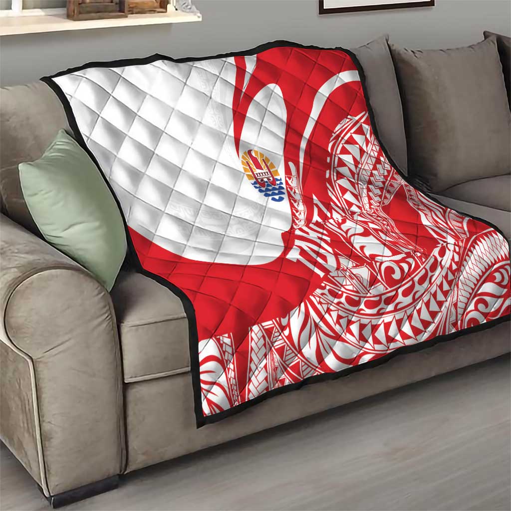 Tahiti Va'a Race Quilt Polynesian Tattoos Sporty Style - Polynesian Pride