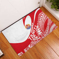 Tahiti Va'a Race Rubber Doormat Polynesian Tattoos Sporty Style - Polynesian Pride