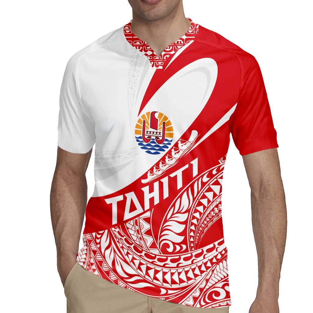 Personalised Tahiti Va'a Race Rugby Jersey Polynesian Tattoos Sporty Style - Polynesian Pride