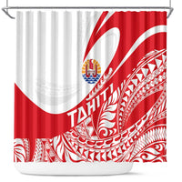 Tahiti Va'a Race Shower Curtain Polynesian Tattoos Sporty Style - Polynesian Pride