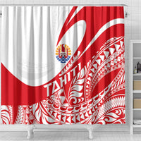 Tahiti Va'a Race Shower Curtain Polynesian Tattoos Sporty Style - Polynesian Pride