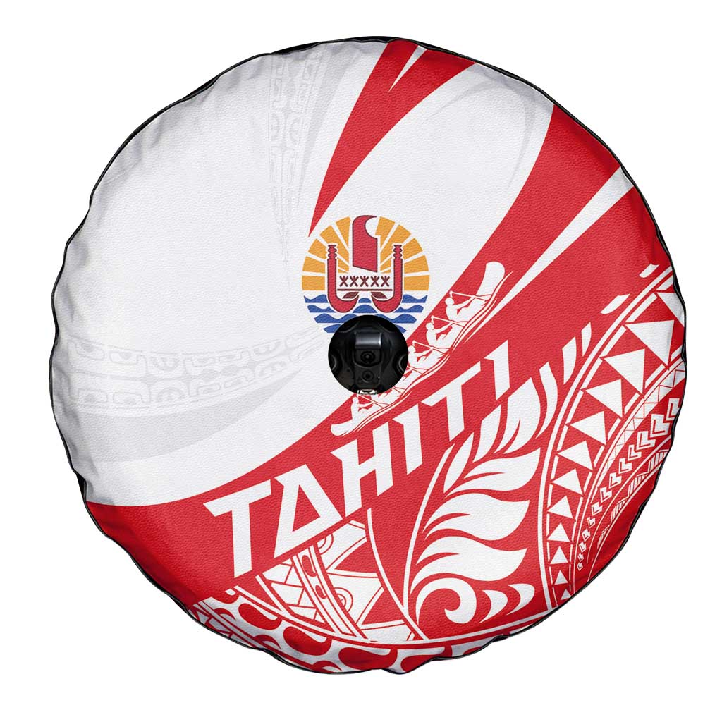 Tahiti Va'a Race Spare Tire Cover Polynesian Tattoos Sporty Style - Polynesian Pride