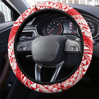 Tahiti Va'a Race Steering Wheel Cover Polynesian Tattoos Sporty Style - Polynesian Pride