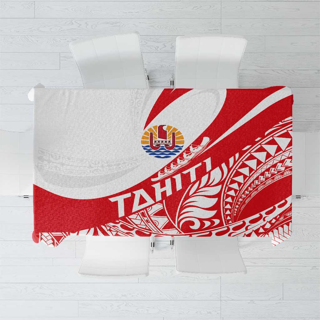 Tahiti Va'a Race Tablecloth Polynesian Tattoos Sporty Style - Polynesian Pride