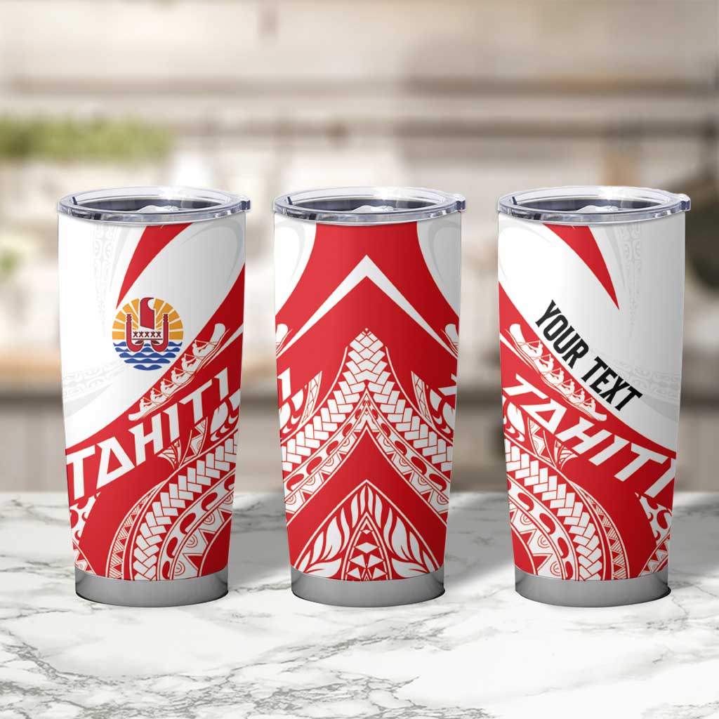 Personalised Tahiti Va'a Race Tumbler Cup Polynesian Tattoos Sporty Style - Polynesian Pride