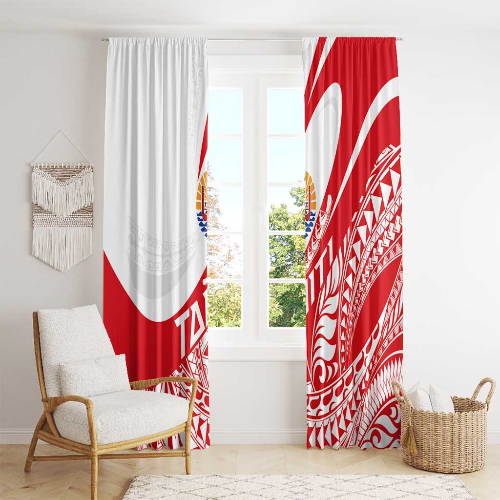 Tahiti Va'a Race Window Curtain Polynesian Tattoos Sporty Style - Polynesian Pride