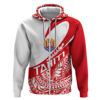 Personalised Tahiti Va'a Race Zip Hoodie Polynesian Tattoos Sporty Style - Polynesian Pride