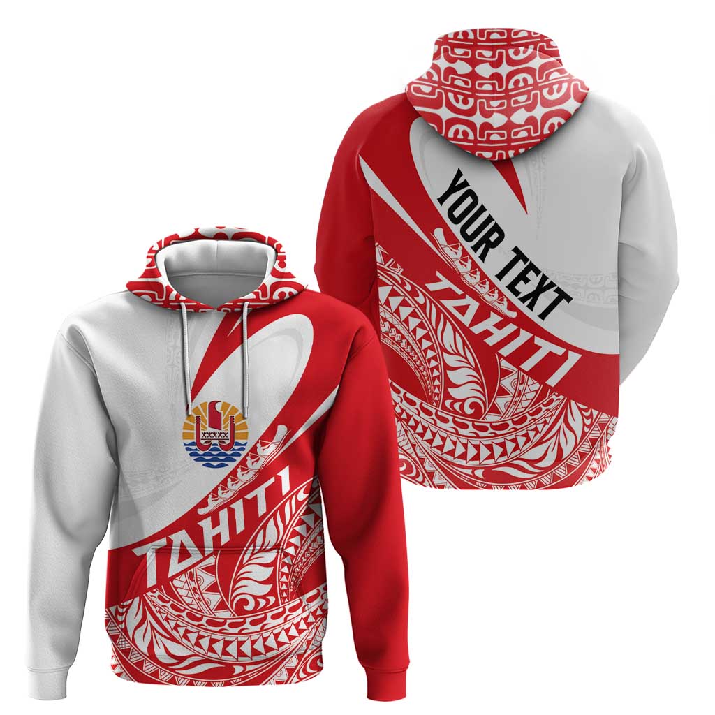 Personalised Tahiti Va'a Race Zip Hoodie Polynesian Tattoos Sporty Style - Polynesian Pride