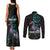 Custom Pukeko New Zealand Couples Matching Tank Maxi Dress and Long Sleeve Button Shirt Koru Papua Shell with Silver Fern Pattern LT03 - Polynesian Pride