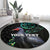 Custom Pukeko New Zealand Round Carpet Koru Papua Shell with Silver Fern Pattern LT03 - Polynesian Pride