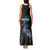 Custom Pukeko New Zealand Tank Maxi Dress Koru Papua Shell with Silver Fern Pattern LT03 - Polynesian Pride