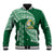 Tonga Lahaina High School Baseball Jacket Traditional Ngatu and Polynesian Pattern LT03 Unisex Green - Polynesian Pride