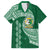 Tonga Lahaina High School Family Matching Long Sleeve Bodycon Dress and Hawaiian Shirt Traditional Ngatu and Polynesian Pattern LT03 Dad's Shirt - Short Sleeve Green - Polynesian Pride