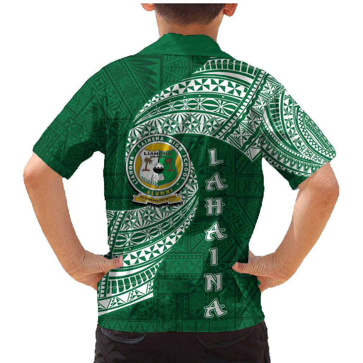 Tonga Lahaina High School Family Matching Mermaid Dress and Hawaiian Shirt Traditional Ngatu and Polynesian Pattern LT03 - Polynesian Pride