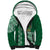 Tonga Lahaina High School Sherpa Hoodie Traditional Ngatu and Polynesian Pattern LT03 Unisex Green - Polynesian Pride