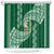 Tonga Lahaina High School Shower Curtain Traditional Ngatu and Polynesian Pattern LT03 Green - Polynesian Pride