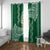 Tonga Lahaina High School Window Curtain Traditional Ngatu and Polynesian Pattern LT03 With Grommets Green - Polynesian Pride